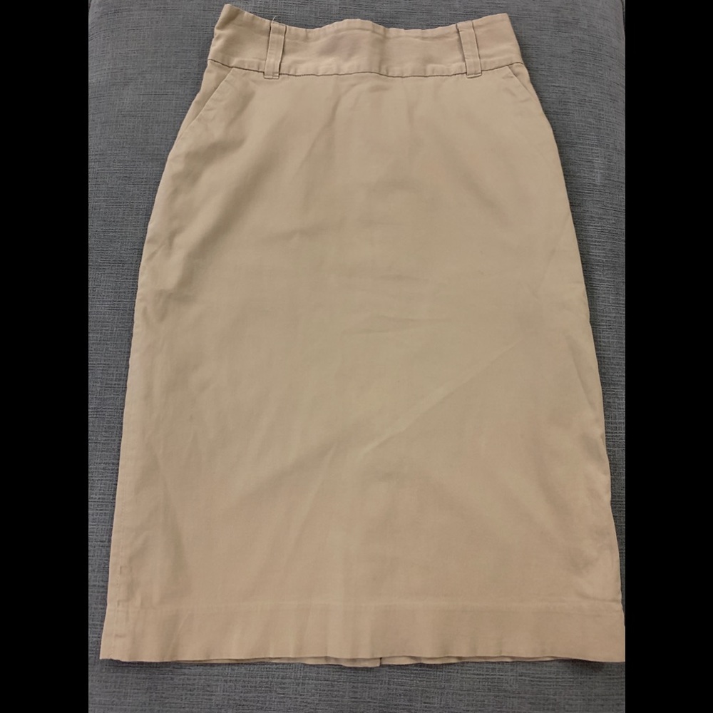 Banana republic khaki pencil skirt
